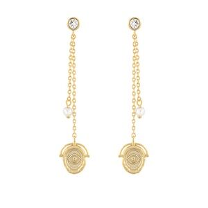 Layered & CZ Evil Eye Earrings